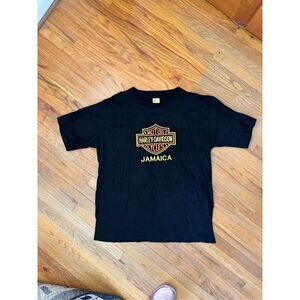 Vintage Island Tees Harley Davidson Jamaica Embroidered Graphic Tee Size XXXL